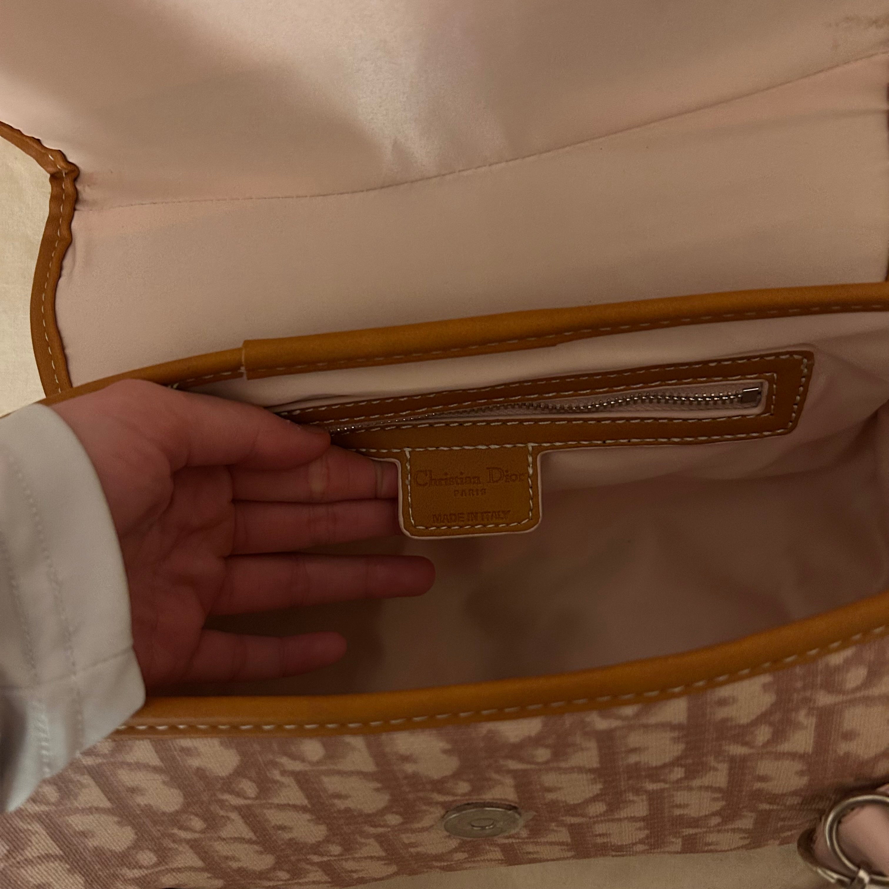Vintage Bag with Pink Heart Charm