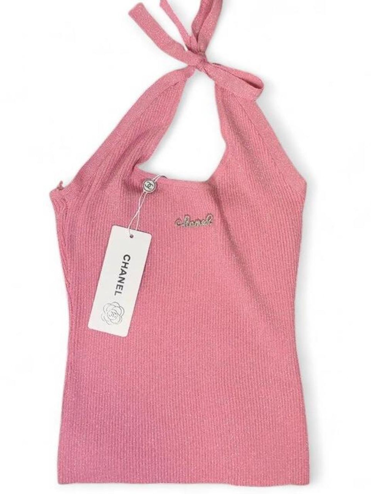ribbed knit halter top